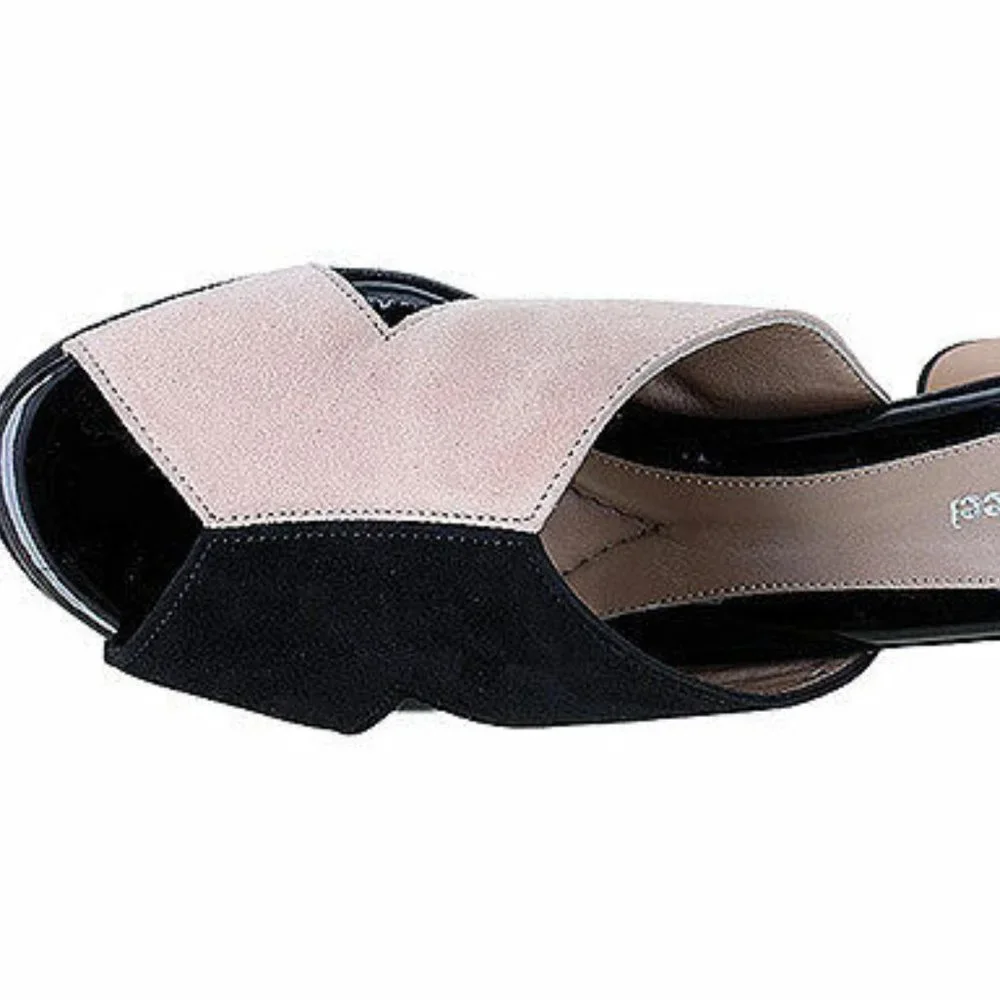 Beautifeel $345 Aurore Blush Black Combo Slide Euro Sz 42 NIB